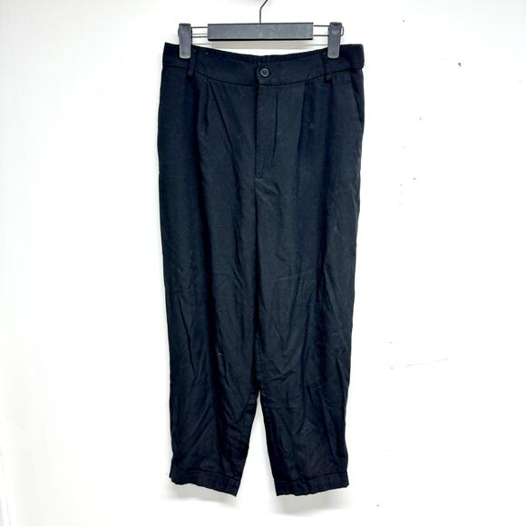 Zara Women Black Trousers Straight Hemed Dress Pants Size Small - Picture 3 of 3